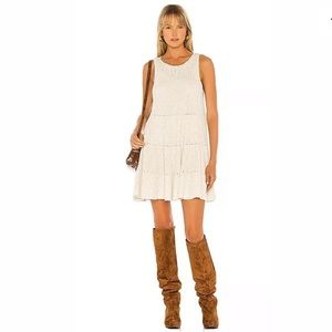 NWT Free People Waterfall Ruffle Sweater Dress L